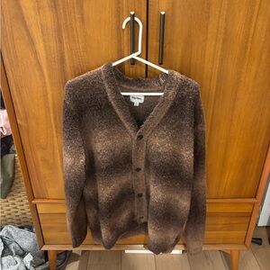 Rhythm Brown Fuzzy Men's Cardigan